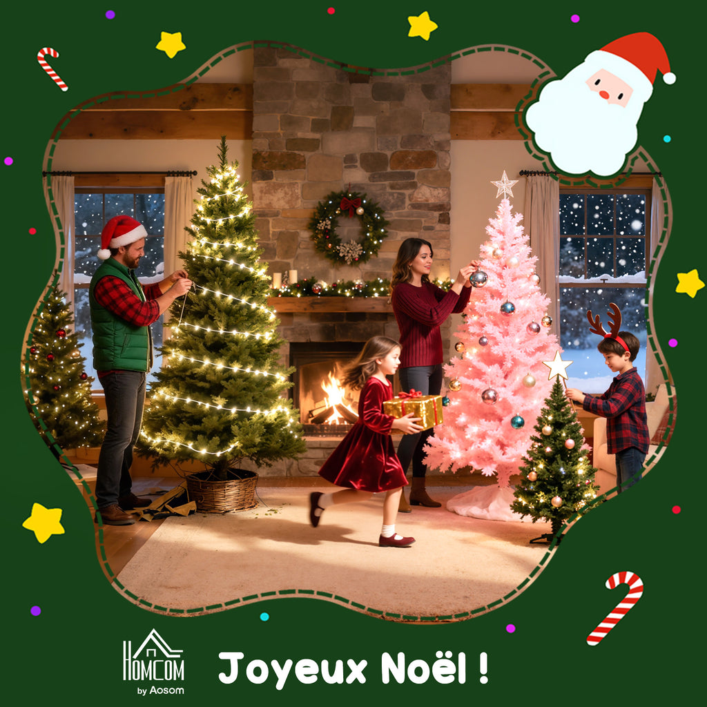 Sapin de Noël artificiel floqué de neige 180 cm, arbre de Noël avec 1815 branche, support en métal pliable, vert-8