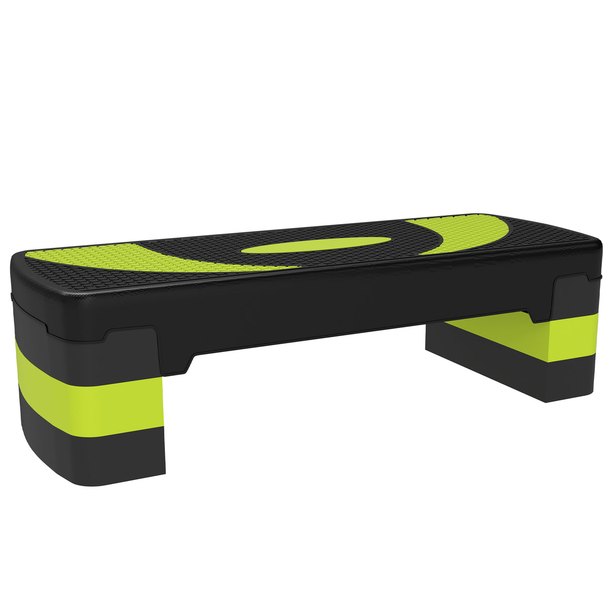 Stepper fitness aérobic hauteur réglable surface antidérapante 80 x 31 x 20 cm noir vert-0