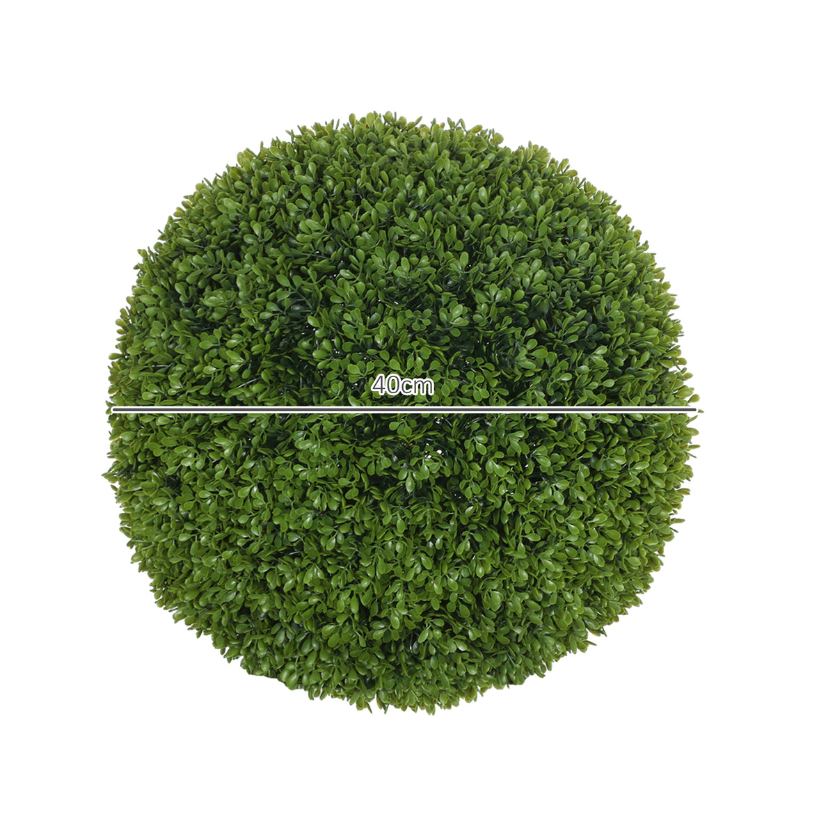 Lot de 2 boules de buis artificielles de 40 cm décoration pour intérieur ou extérieur vert foncé-2