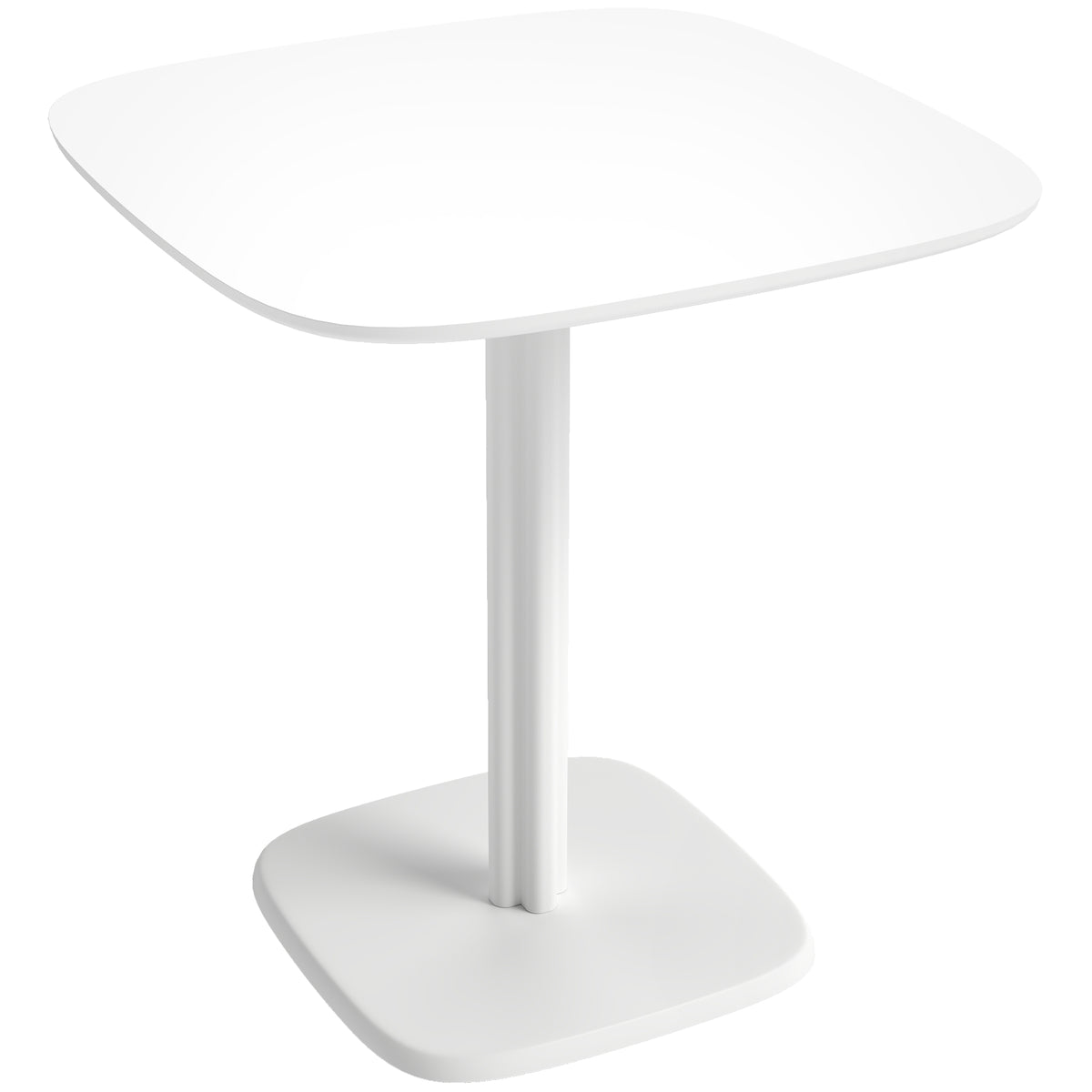 Table à manger pour 4 personne table de cuisine carrée style moderne avec plateau aspect bois, 70 x 70 cm, blanc-0