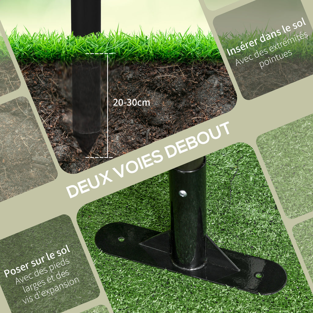 Panneau clotûre de jardin brise vue en métal extérieur avec pieds ou piquets à planter, modulaire, 93L x 22l x 150H cm-5