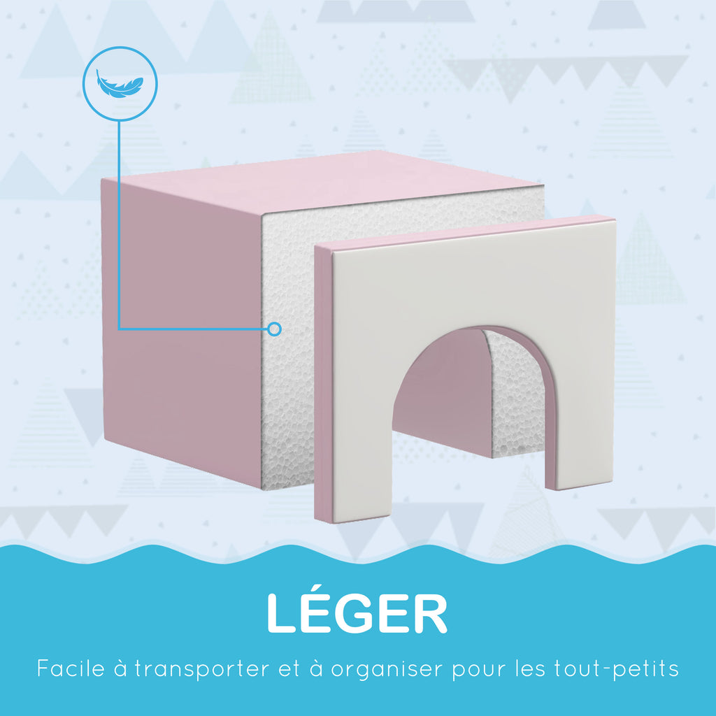 7PCS Module motricité bébé parcours motricité bébé en mousse EPE pour enfants d'âge préscolaire, multicolore-6
