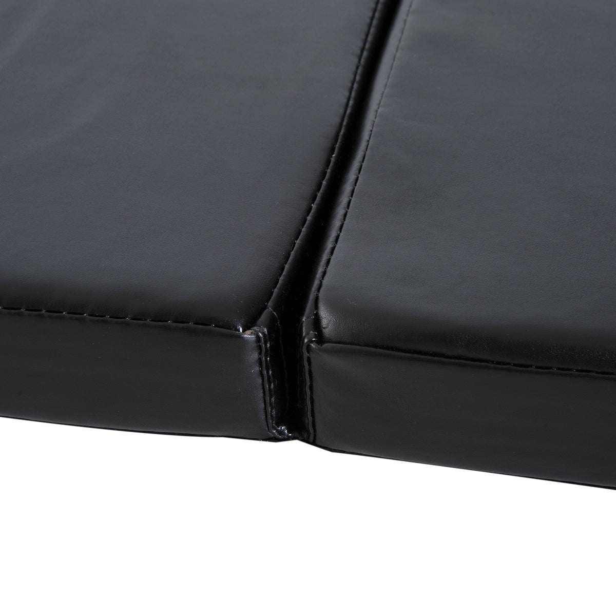 Tapis de gymnastique yoga pilates fitness pliable portable grand confort 180L x 60l x 5H cm revêtement synthétique noir-8