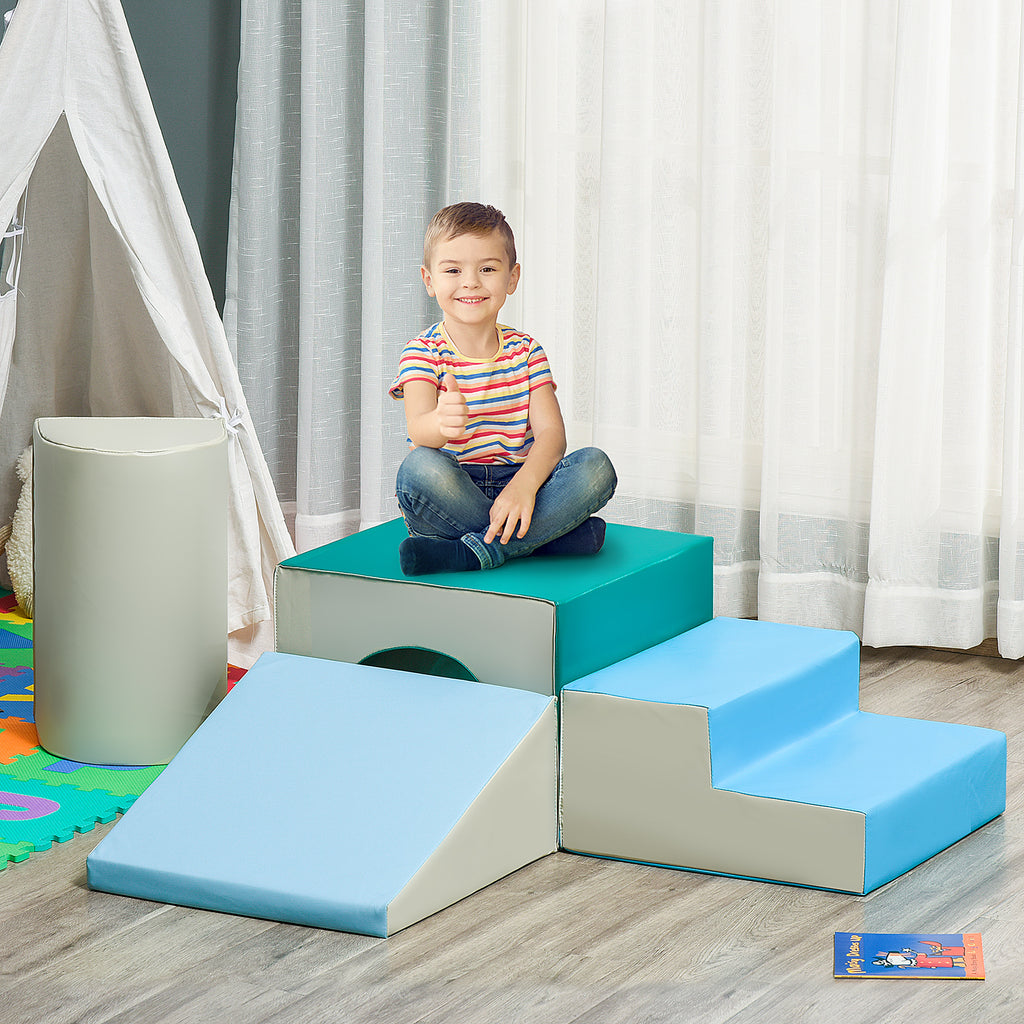 4PCS Module motricité bébé parcours motricité bébé en mousse EPE pour enfants d'âge préscolaire, multicolore-9
