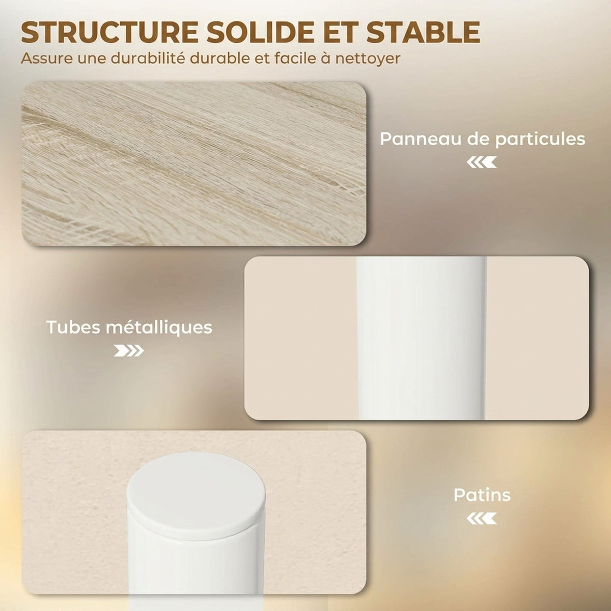 Étagère de cuisine rotative à 3 niveaux, étagère d'angle, cadre en métal, 40 x 18 x 36,5 cm, chêne et blanc-5