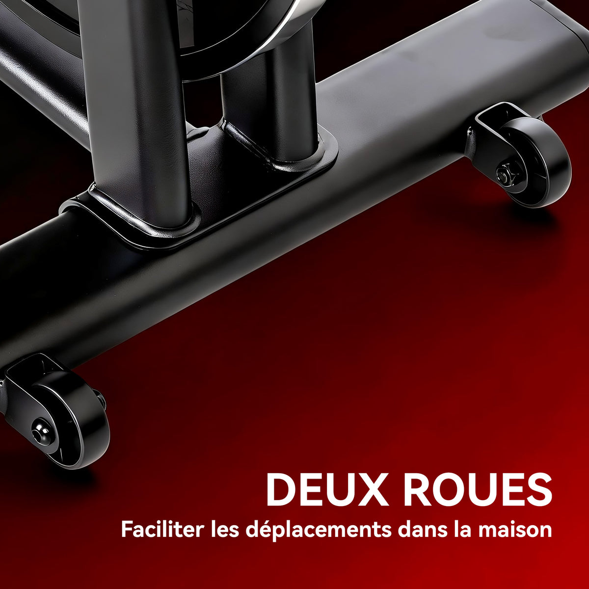 Vélo d'Appartement, Vélo d'Exercice, Résistance Magnétique Réglable, Écran LCD, Siège Confortable, 108x51x116cm, Blanc-7
