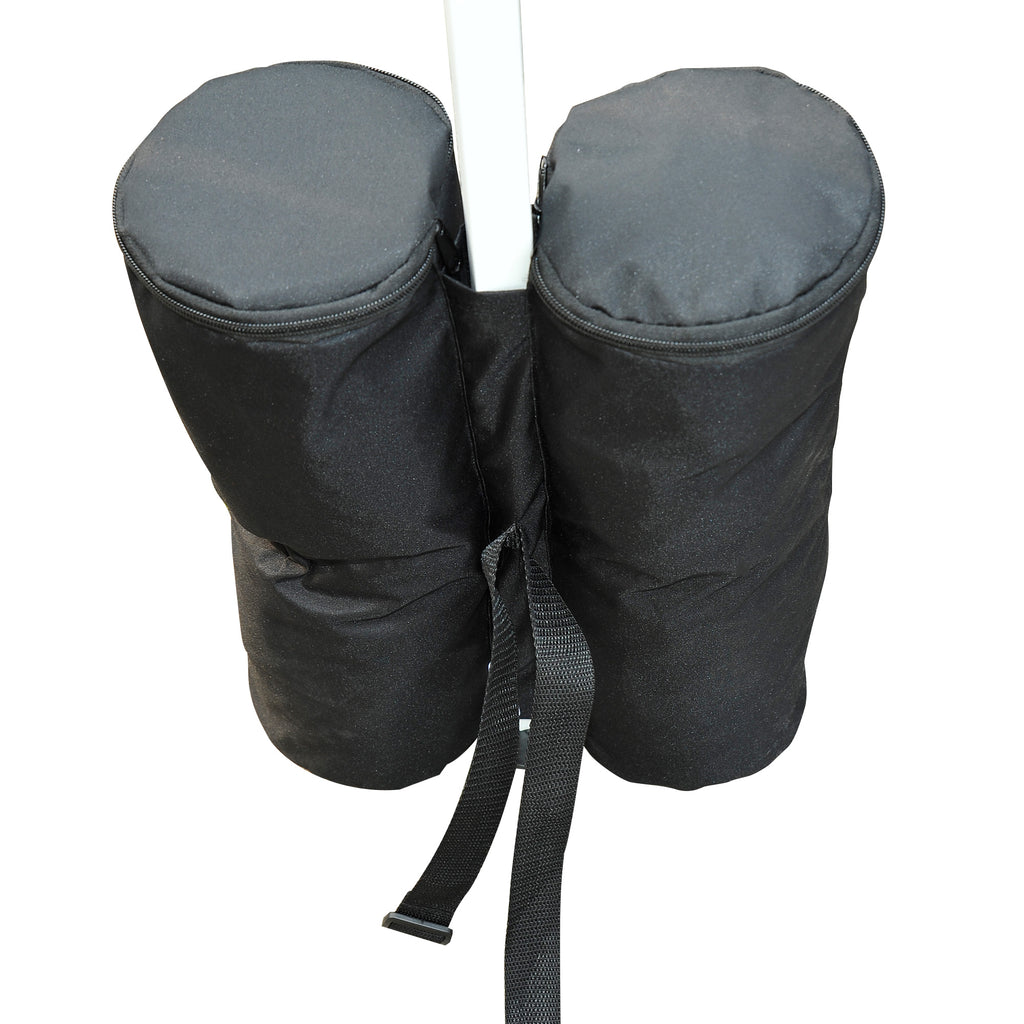 Lot 4 sacs de lestage de fixation pour tonnelle parasol pavillon, poids de lestage de pavillon, volume max. 15 kg, noir-8