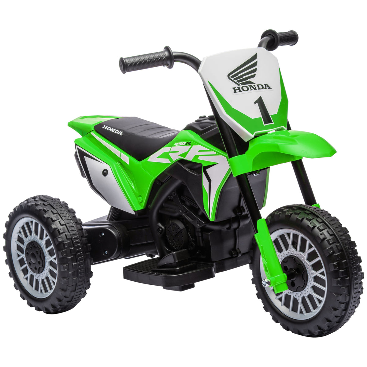 Moto cross éléctrique pour enfant licence Honda CRF450RL 3 roues batterie 6V enfants 18-36 mois vert-0