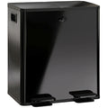 Poubelle de cuisine 2 compartiments de 2 x 20L, acier inoxydable, couvercle à fermeture douce, 45,8x36x51,6cm, noir-0