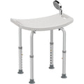 Tabouret de douche chaise de douche pour personnes âgées et handicapées, hauteur réglable, patins antidérapants, chaise de bain en alliage d'aluminium antirouille, blanc-0