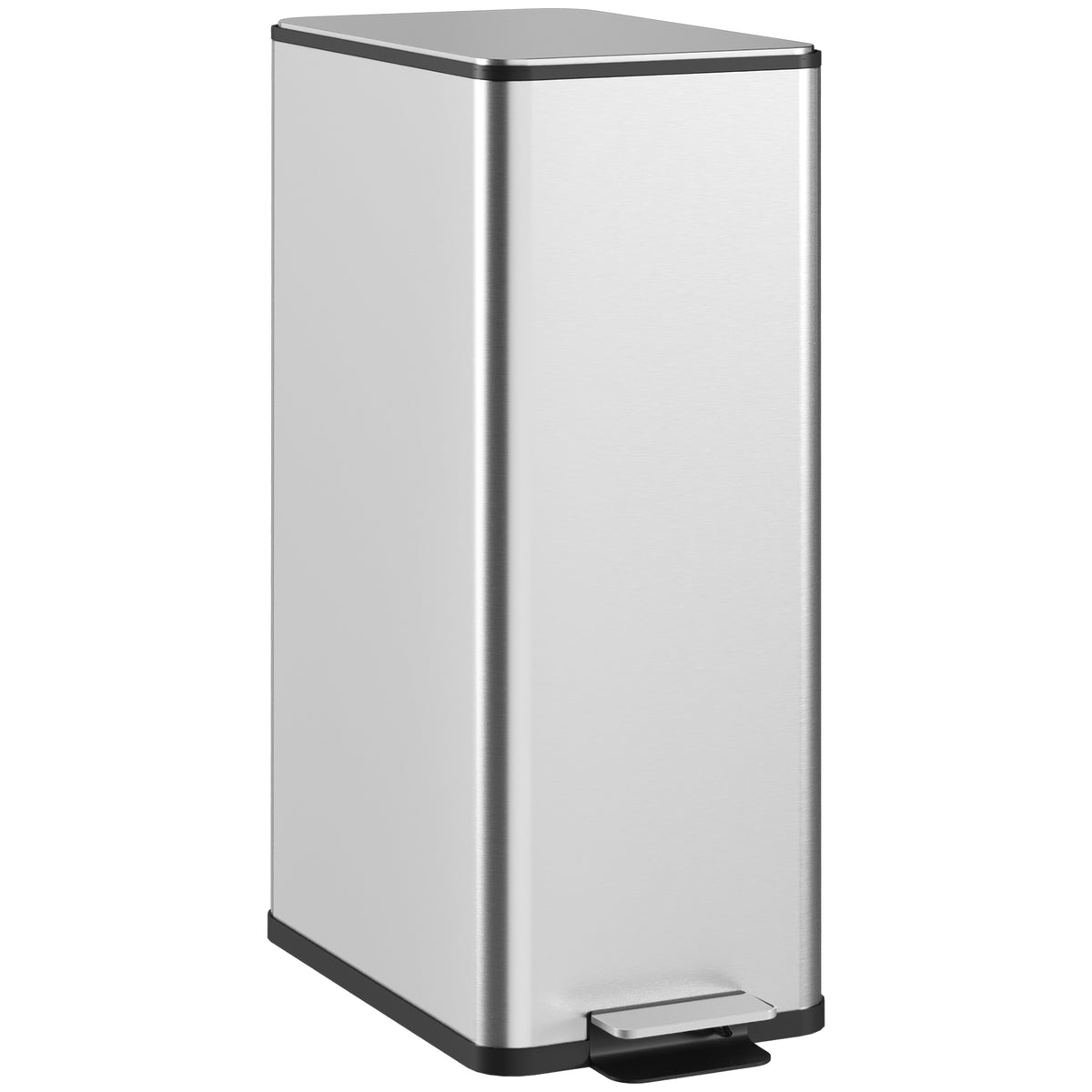 Poubelle de cuisine 20L, en acier inoxydable avec couvercle à fermeture douce, compacte avec seau intérieur amovible-0