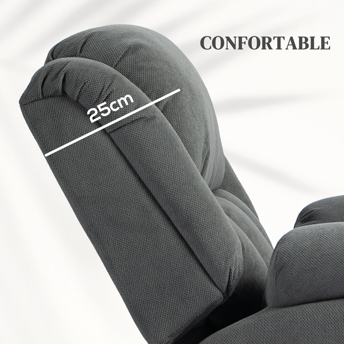 Fauteuil releveur électrique massage et chauffage avec repose-pied, dossier inclinable, télécommande et poche latérale-6