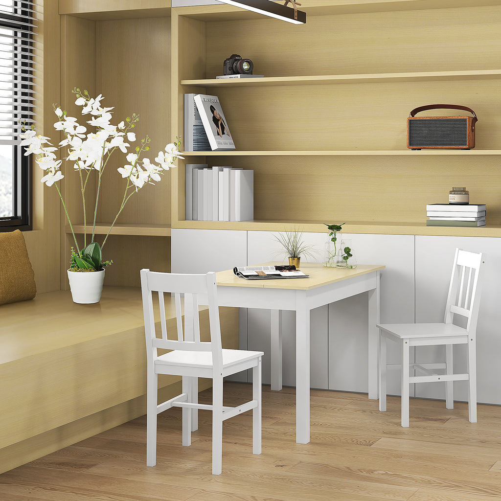 Table de salle à manger design moderne bicolore avec grand plateau 4-6 personnes en bois dim. 119L x 70l x 75H cm-8