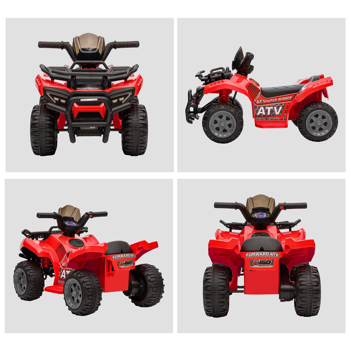 Quad buggy voiture électrique enfant quad électrique 18-36 mois 6 V 2 Km/h max. rouge-7