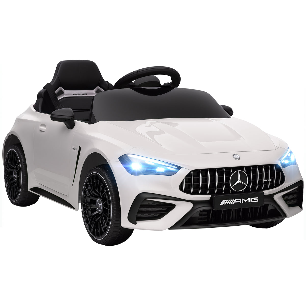 Voiture électrique enfants Mercedes AMG CLE 53 12V 2 moteurs télécommande parentale 2,4G 99 x 55 x 43 cm blanc-0