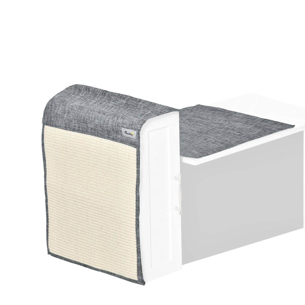 Tapis griffoir Chat Tapis à gratter en sisal Protection canapé Meuble Sol Lot de 2 pcs 130 x 45 cm Gris-0