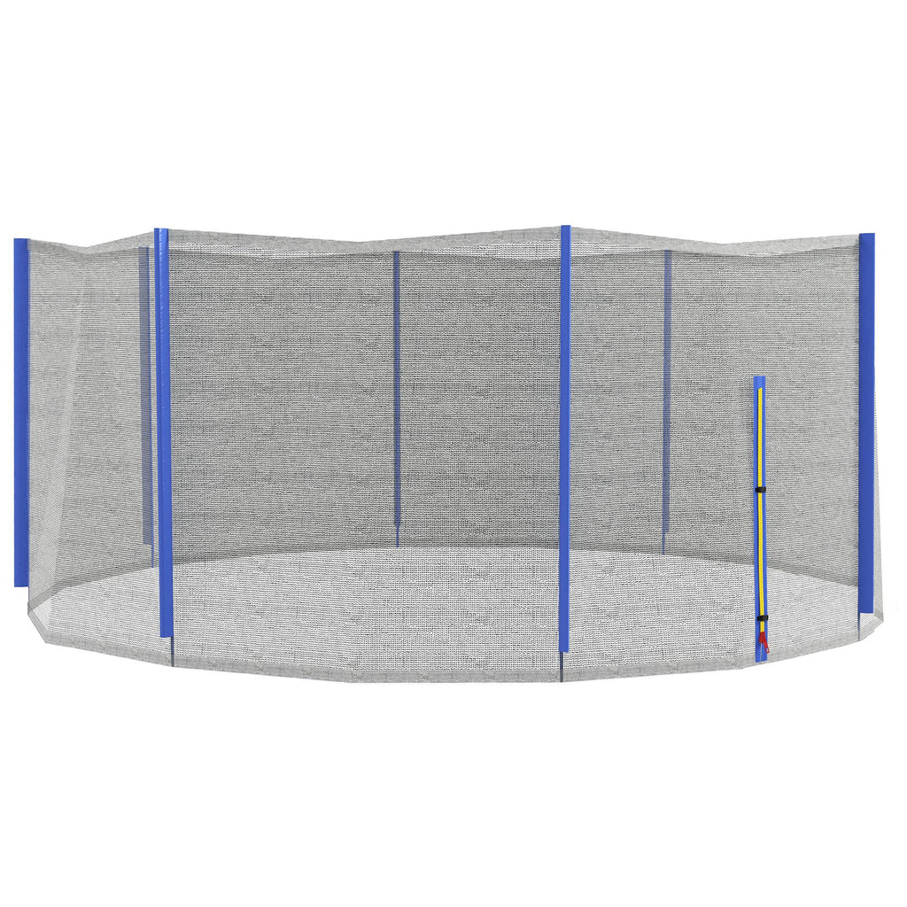 Filet de remplacement pour trampolines Ø 366 cm 8 poteaux droits filet de sécurité pour trampolines, entrée zippée-0