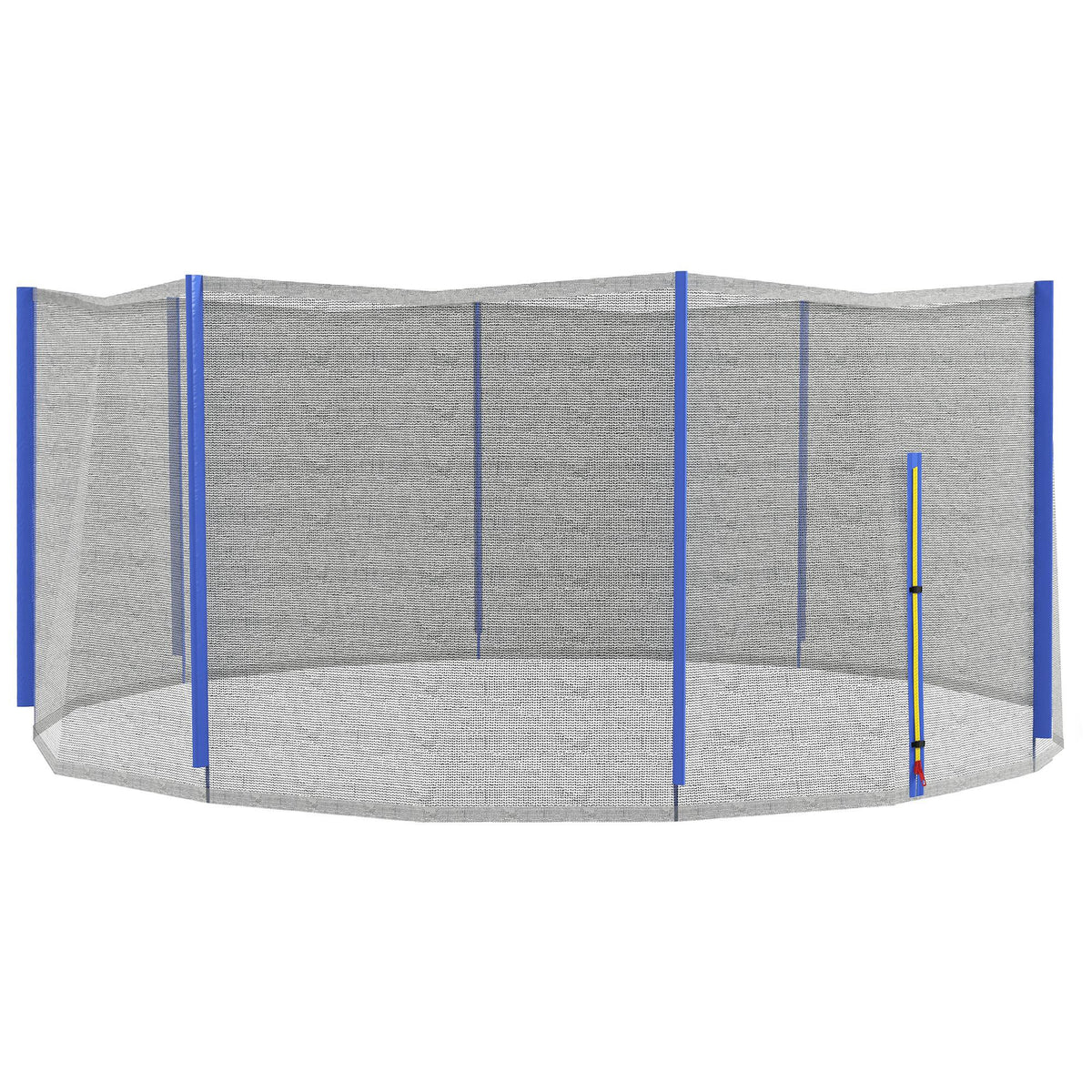Filet de remplacement pour trampolines Ø 366 cm 8 poteaux droits filet de sécurité pour trampolines, entrée zippée-0