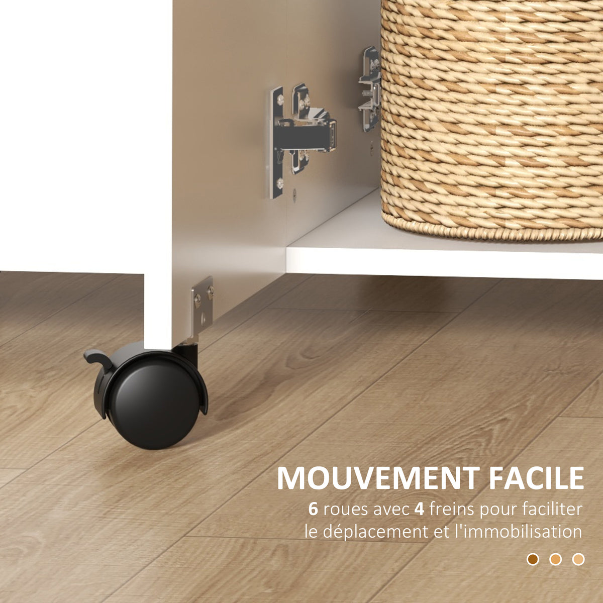 Table de cuisine pliable table à manger pliante 2 plateaux rabattables avec 2 tiroirs 1 placard blanc et chêne-6