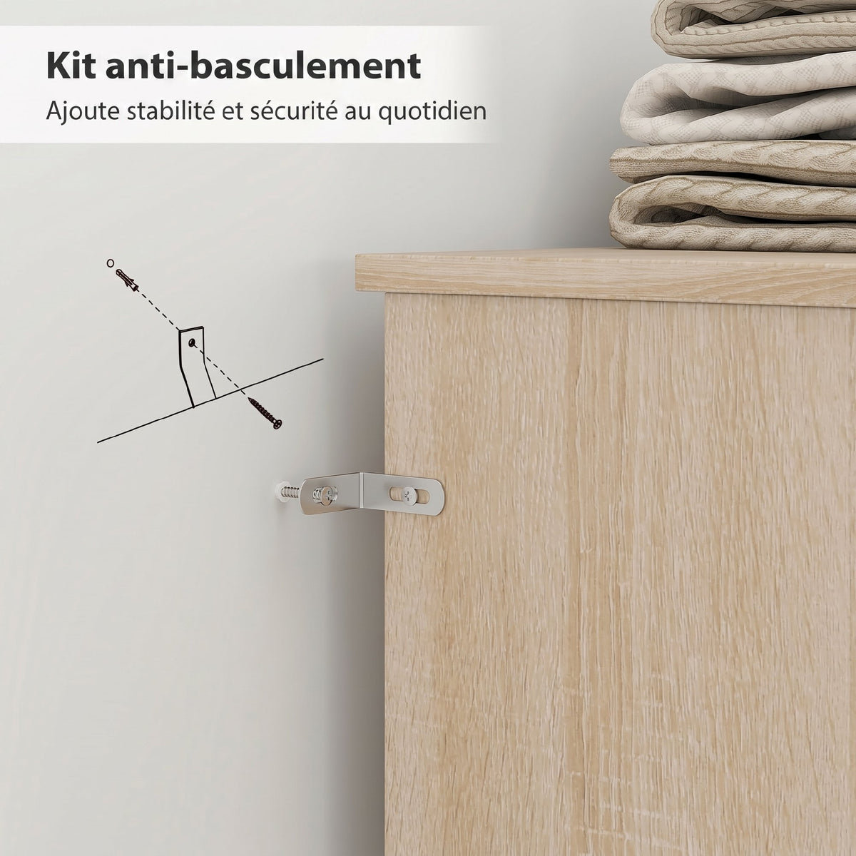 Tête de lit sur pied avec rangements, accessoire de lit 4 compartiments ouverts, 160 x 20,2 x 108,2 cm, bois naturel-4