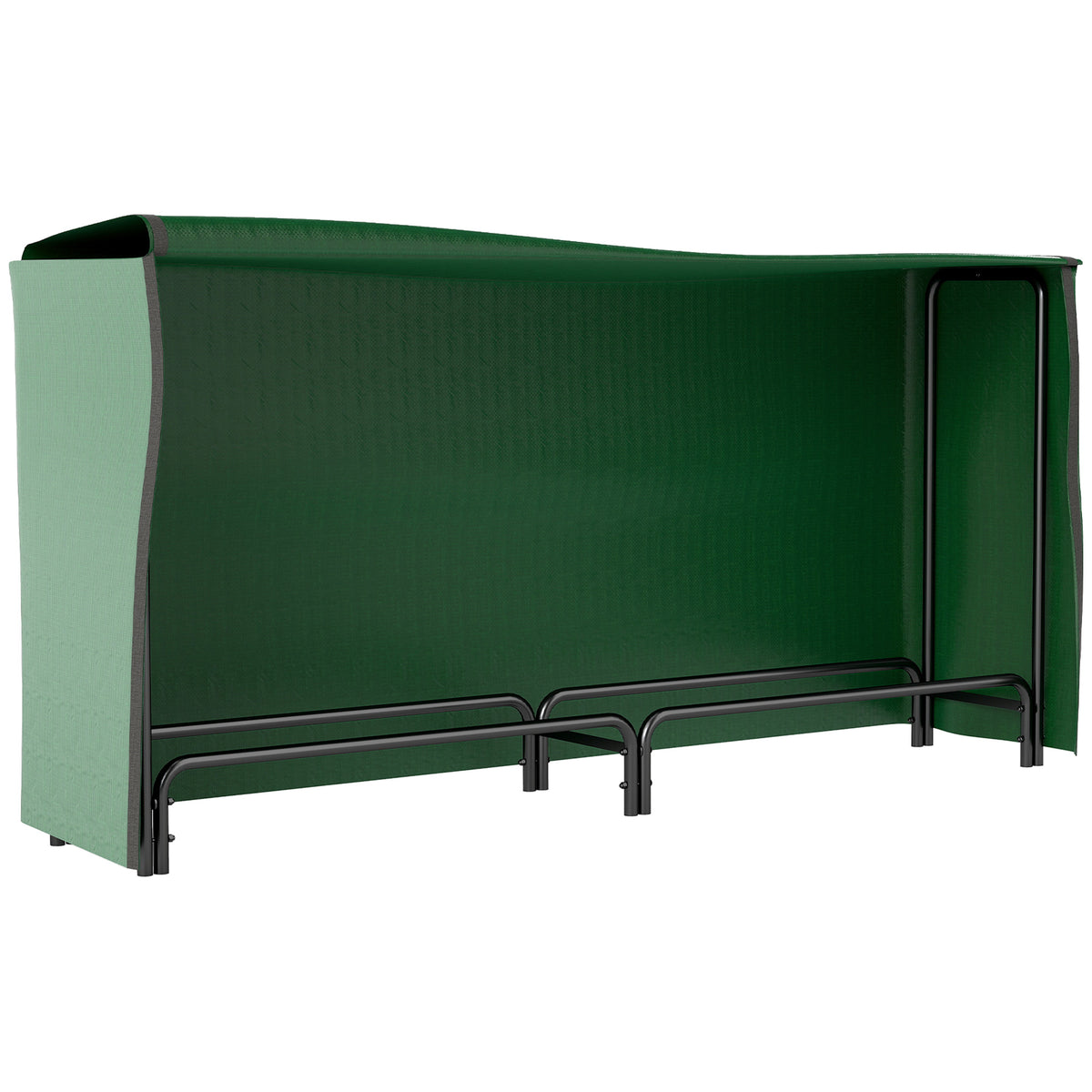 Range buches extérieur, abri buches, avec housse en PE, base surélevée, pour extérieur, 200 x 36 x 99 cm, métal, noir-0