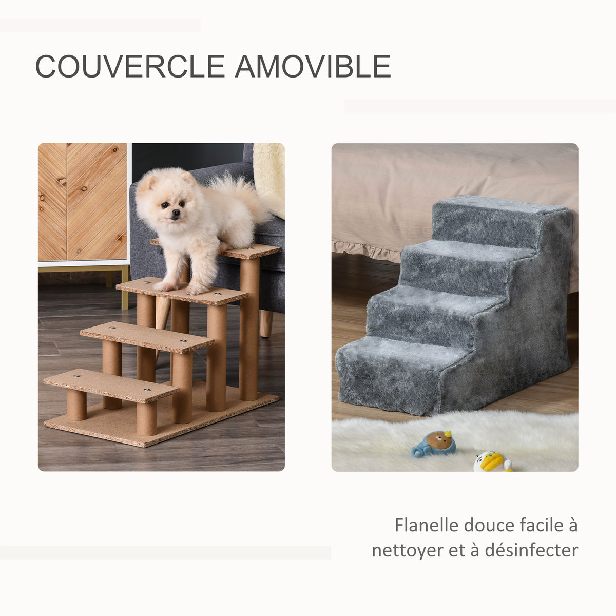 Escalier pour chien à 4 marches escalier pour chat échelle antidérapante pour animaux de compagnie-4