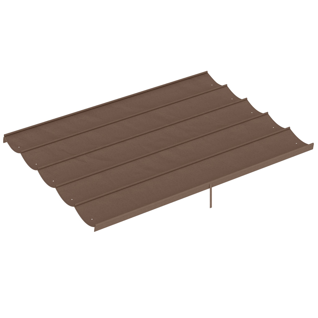 Toile de toit pour pergola tonnelle rétractable de 4 x 3 m - toile uniquement 350 x 260 cm café-0