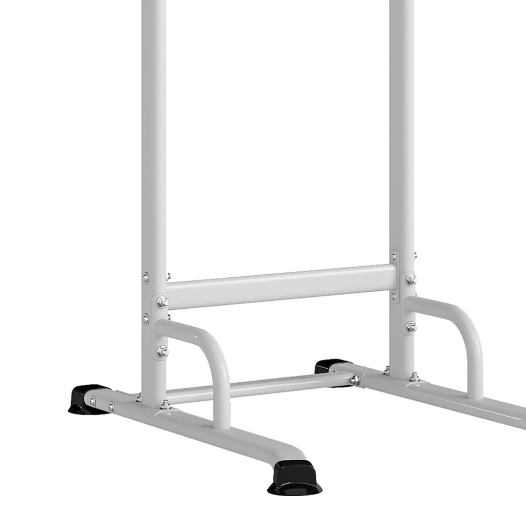Power tower dip barre de traction autoportante réglable en hauteur cadre acier 91,5 x 97,5 x 176,5-227 cm pour la maison-9