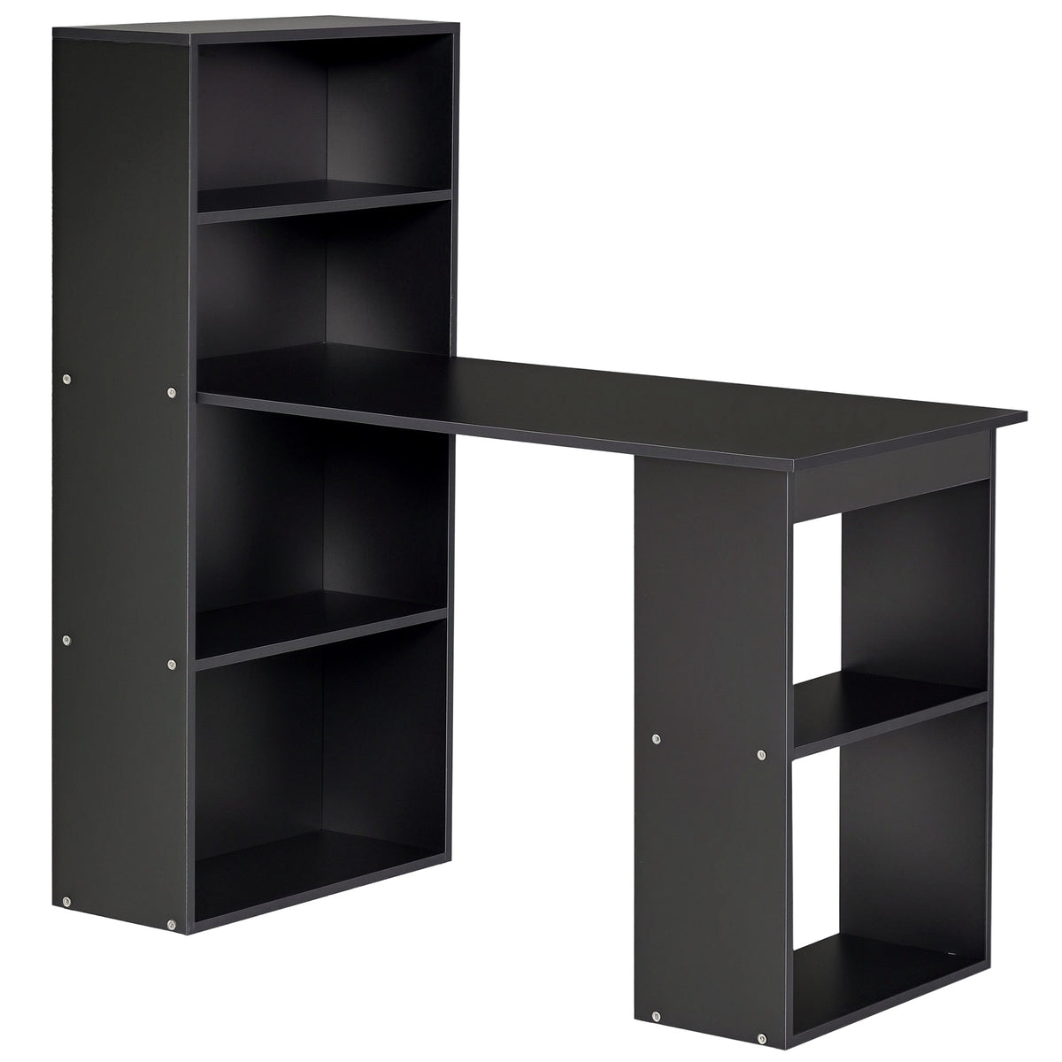 Bureau informatique, bureau avec rangement, 6 compartiments ouverts, table d'ordinateur pour chambre, studio-0