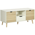 Meuble TV Banc TV Buffet bas Meuble de rangement sur pied avec 2 placards en Bois pour Chambre Salon 110 x 40 x-0