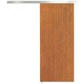 Porte Coulissante 90 x 210 cm Porte avec Kit de Quincaillerie Moderne Rail Silencieux Surface en PVC Imperméable Marron-0
