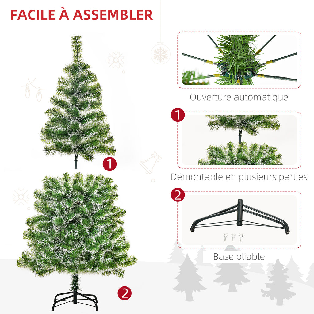 Arbre de Noël artificiel scène de neige Ø 75 x 150H cm 416 Réplique d'une branche d'épine Nordmann Grand Réalisme-5