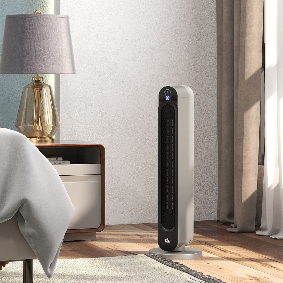Chauffage soufflant oscillant 1100/2200 W - mini radiateur céramique PTC - télécommande incluse - chauffage d'appoint-9