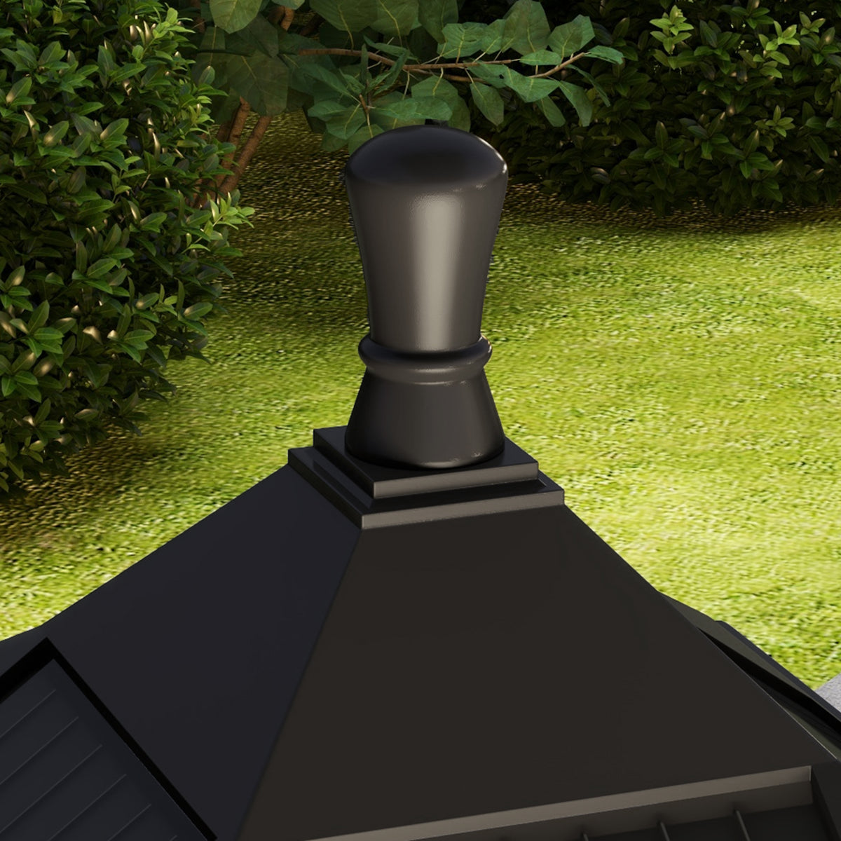Luminaire extérieur lampadaire sur pied solaire lampadaire lanterne classique LED 30 Lm 15 x 15 x 127 cm noir-8