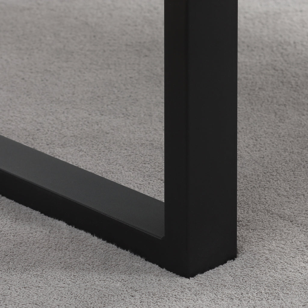Table basse rectangulaire table de salon style industriel pied métal et plateau aspect bois 100 x 60 x 50 cm-8