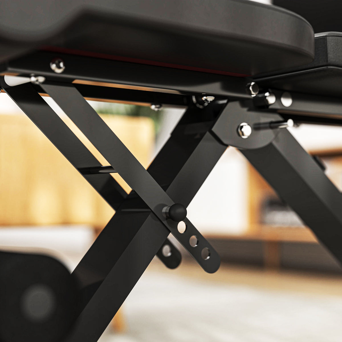 Banc de musculation pliable inclinable, banc réglable pour l'entraînement complet  82 x 35 x 42,5-107 cm acier noir-7
