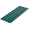 Lot de 12 panneaux en acier galvanisé Résistant aux Intempéries, vert, dim. d'un panneau 129L x 45l cm-0