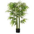 Plante artificielle bambou arbre artificiel 140 cm avec pot, fausse plante vert décoration d'intérieur-0