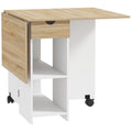 Table à manger pliante table de cuisine extensible pour 2 à 4 personnes 2 abattants 120 x 72 x 75 cm chêne-0