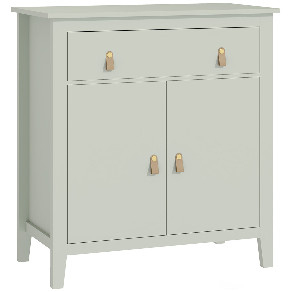 Buffet salon, meuble de rangement avec tiroir, double porte, étagère réglable, 80 x 40 x 90 cm, vert clair-0