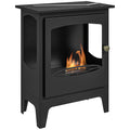 Cheminée à l'éthanol sur pieds style contemporain avec réservoir 1,2Lenviron couverture 25 m² 39 x 26 x 54 cm noir-0