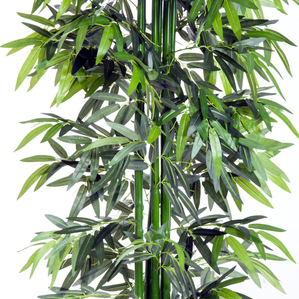 Lot de 2 Bambous Artificiel XXL 1,80H m arbre artificiel 1105 Feuilles denses réalistes Pot Inclus Noir Vert-7