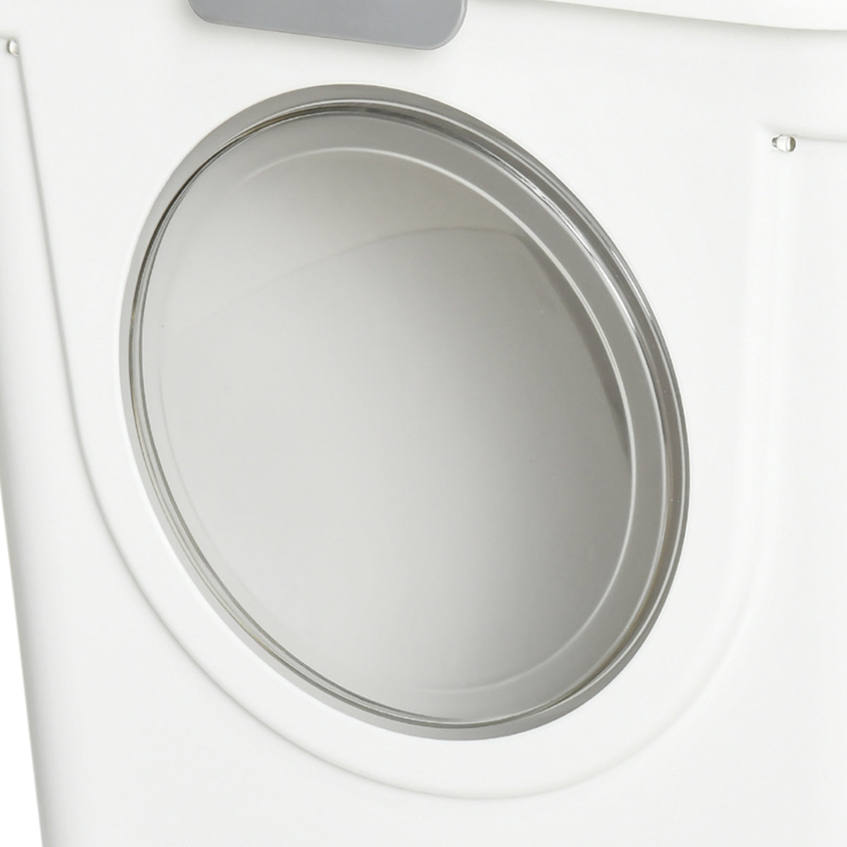 Maison de toilette Bac à litière pour chat double porte battante et supérieure, pelle fourni, 44L x 55l x 39H cm, blanc-9