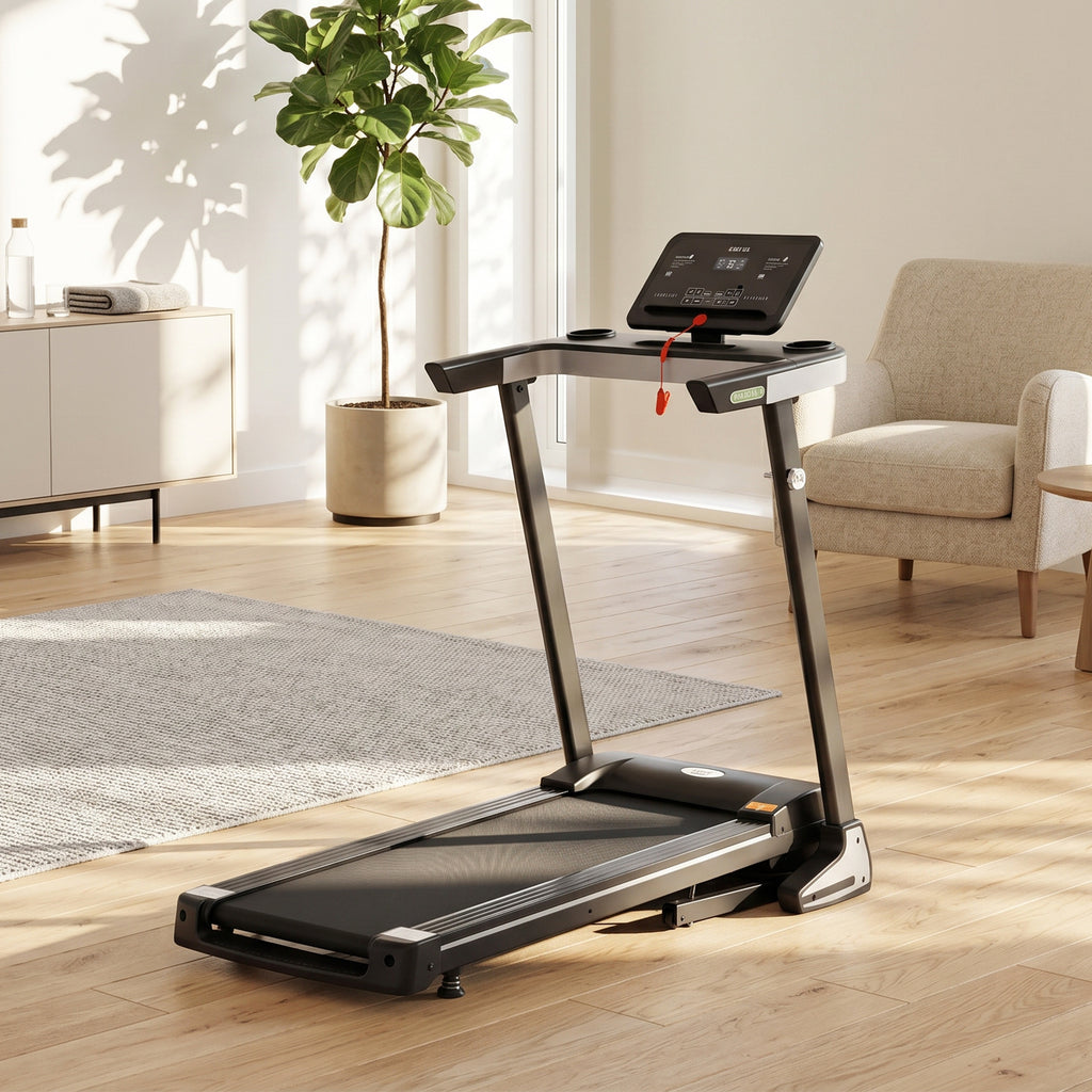 Tapis de Course Electrique Pliable - Tapis Roulant 1-12 Km/h 500 W écran LCD 12 programmes Noir-1