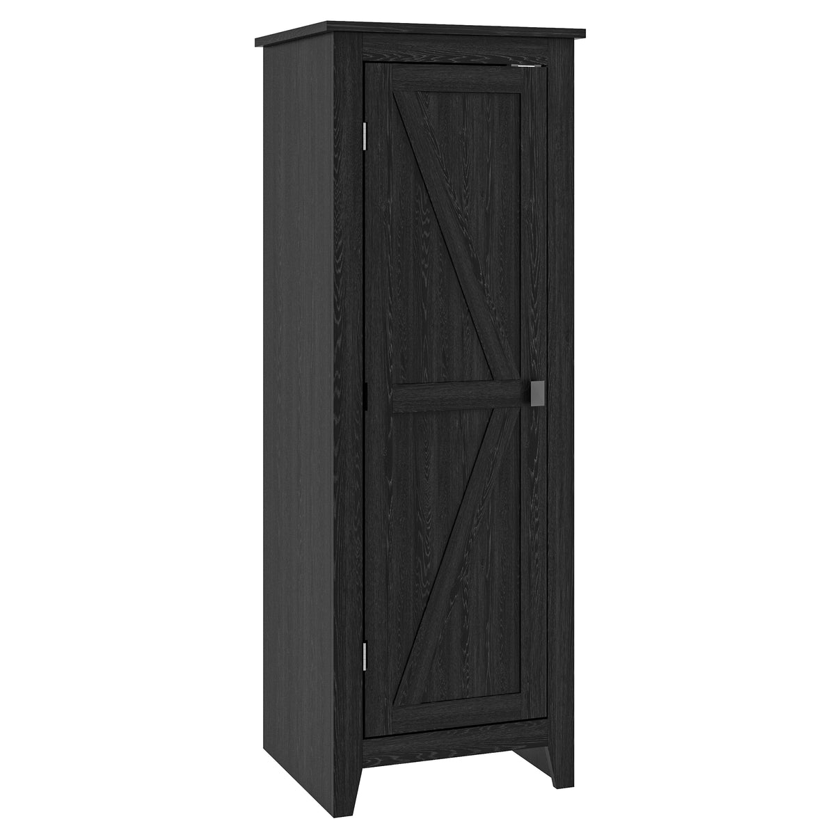 Armoire de Rangement sur Pieds buffet cuisine avec 2 étagères réglables 120H cm noir-0