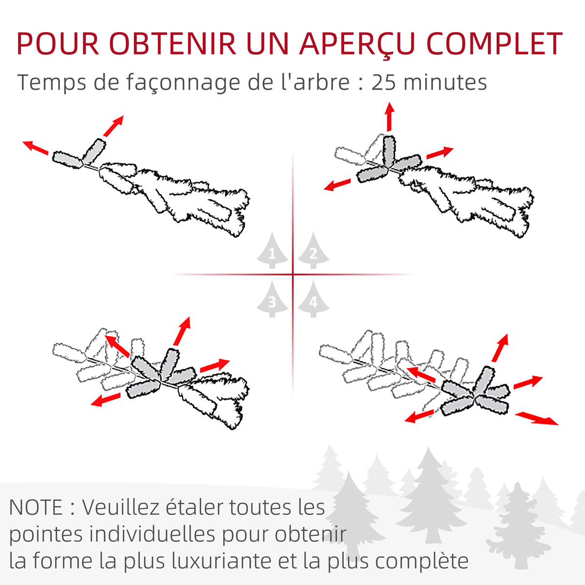 Sapin de Noël Artificiel 180 cm Arbre de Noël Slim avec support en acier pliable, 479 branches épines Vert-6