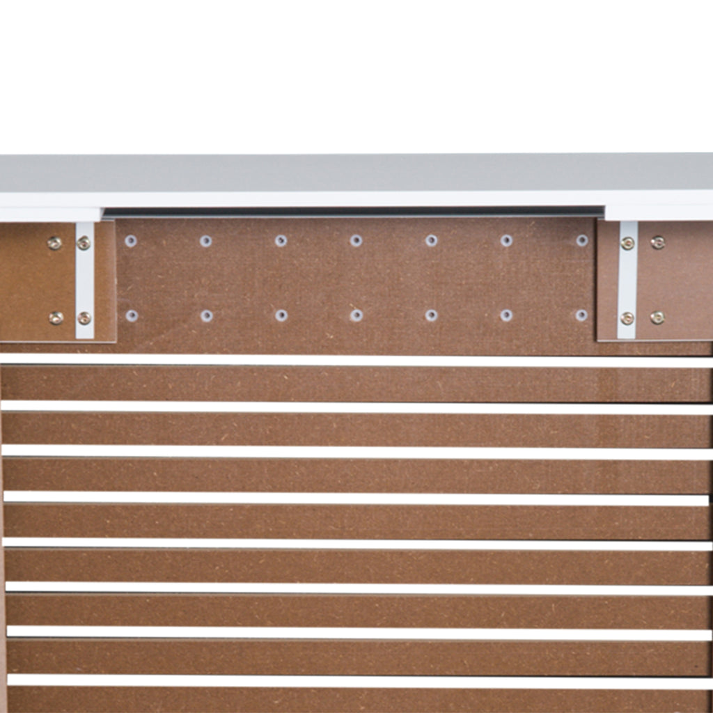 Cache-radiateur Design Contemporain Longueur Extensible 139-208,5 x 20,5 x 82,5 cm MDF Blanc-7