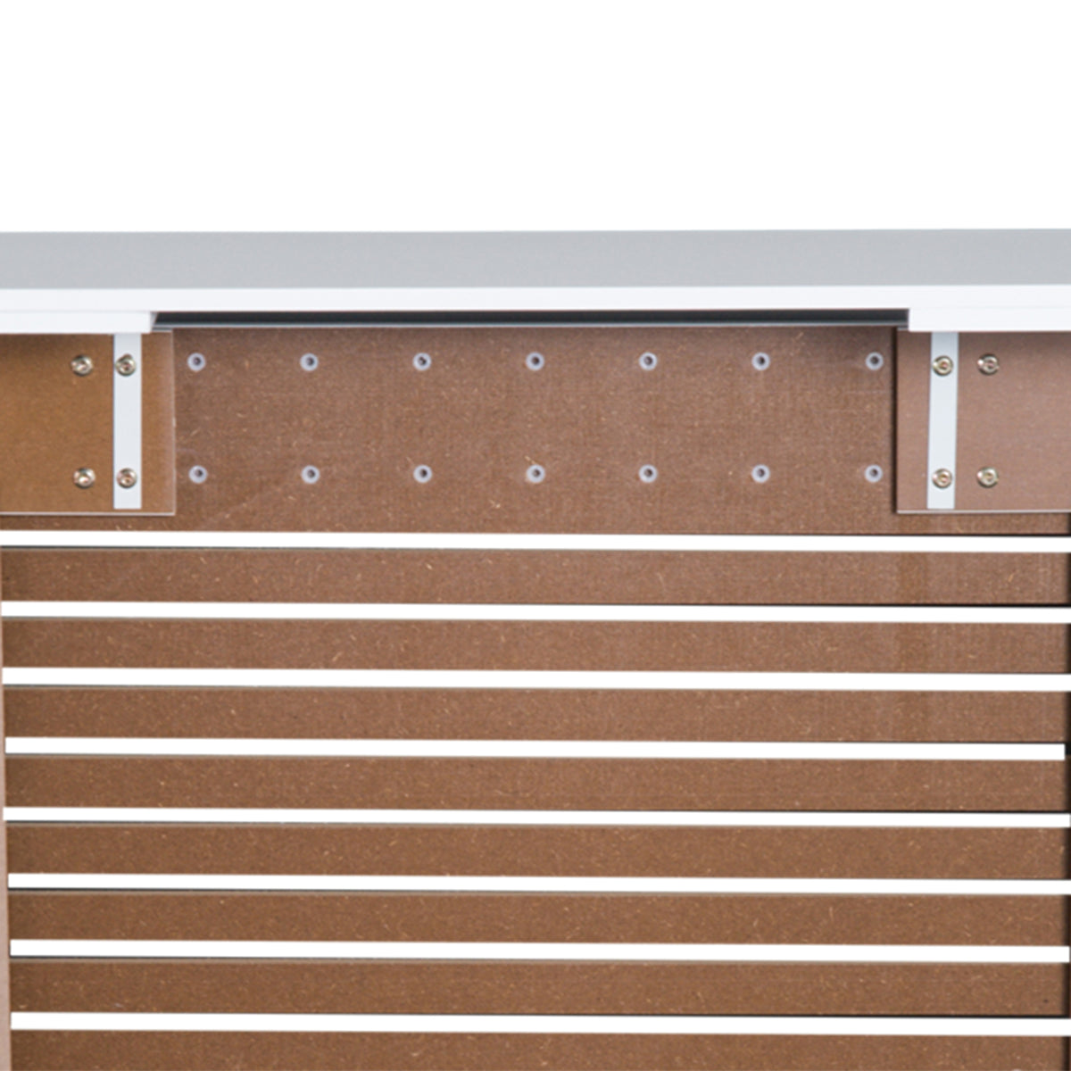 Cache-radiateur Design Contemporain Longueur Extensible 139-208,5 x 20,5 x 82,5 cm MDF Blanc-7