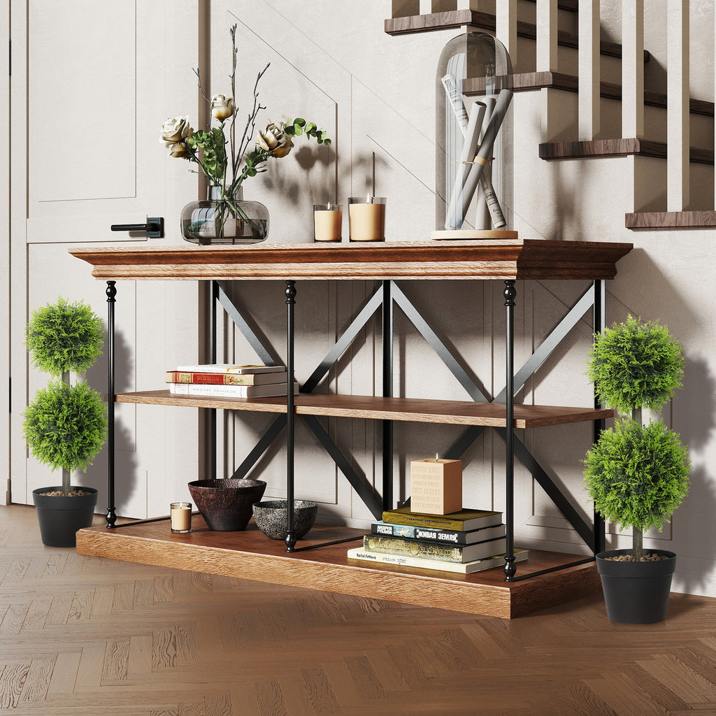 Lot de 2 plantes artificielles décoratives, boules de buis artificiel 60 cm avec pot, plastique, vert-9