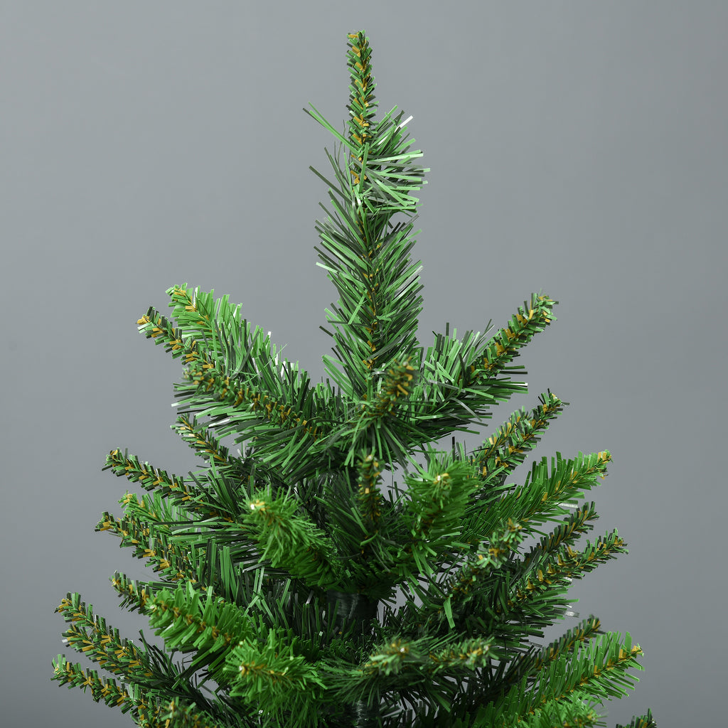 Sapin de Noël artificiel avec 310 branches support en acier socle pliable en acier hauteur 120 cm vert-7